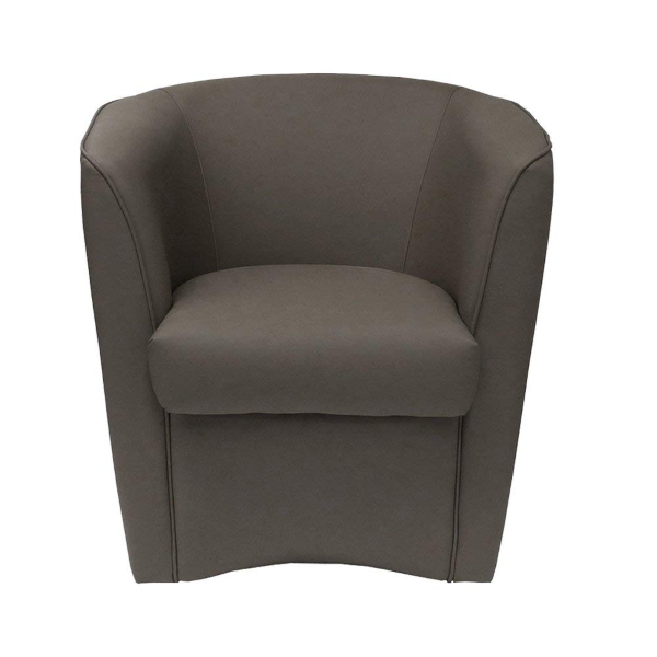 Fauteuil gris en éco-cuir pour bureau à domicile Valentina