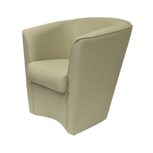 Fauteuil en éco-cuir gris tourterelle clair pour le bureau à domicile Valentina