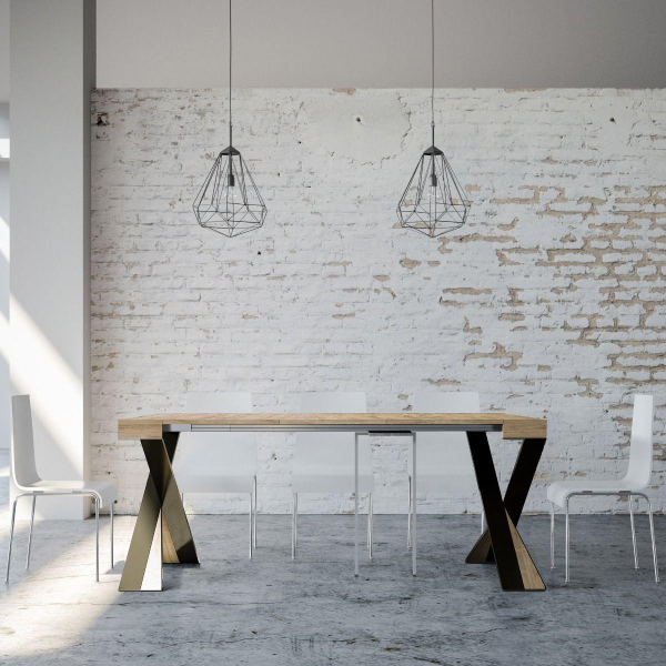 Consolle allungabile 90x40 cm DIAGO SMALL Quercia Natura fino a 196 cm