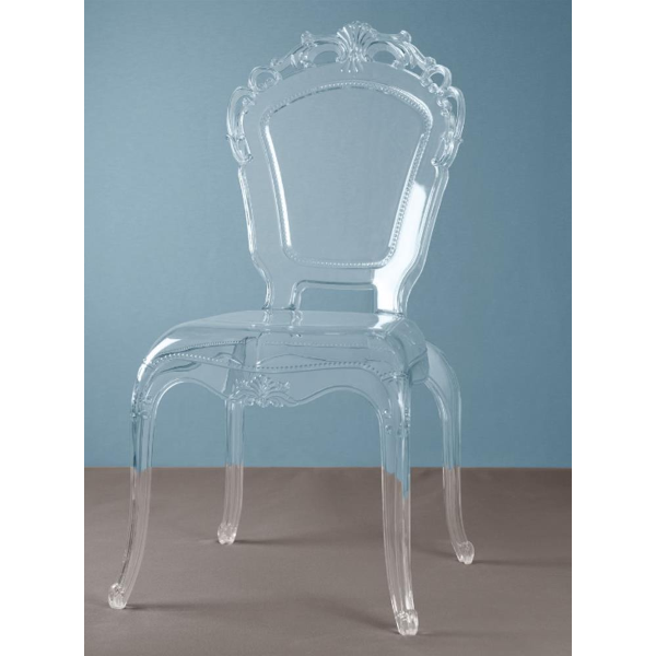 Silla REGNA en policarbonato transparente