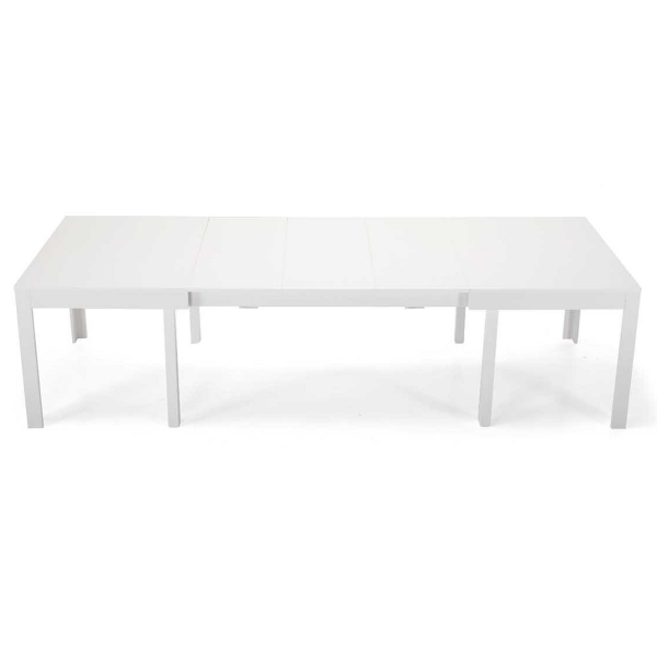 Table FABIO en bois extensible 320 cm 12 places Blanc frêne 