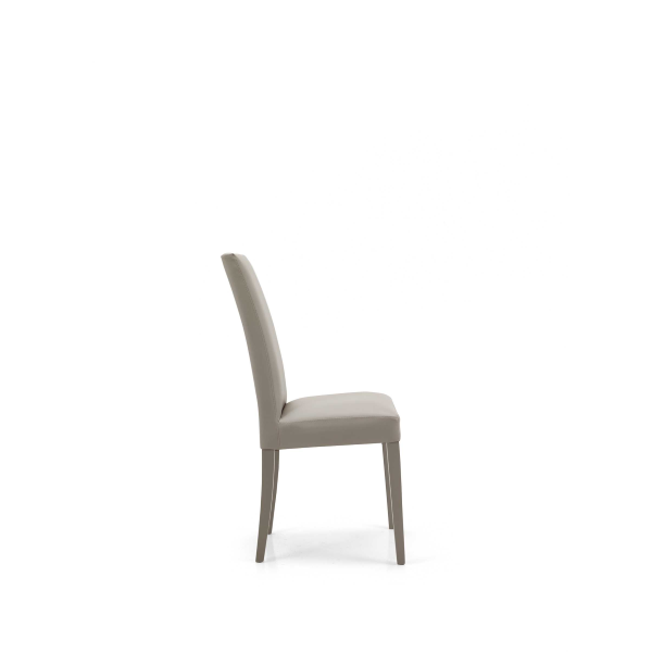 Silla de polipiel con patas pintadas Tortola mod. Juego de 2 piezas DENVER