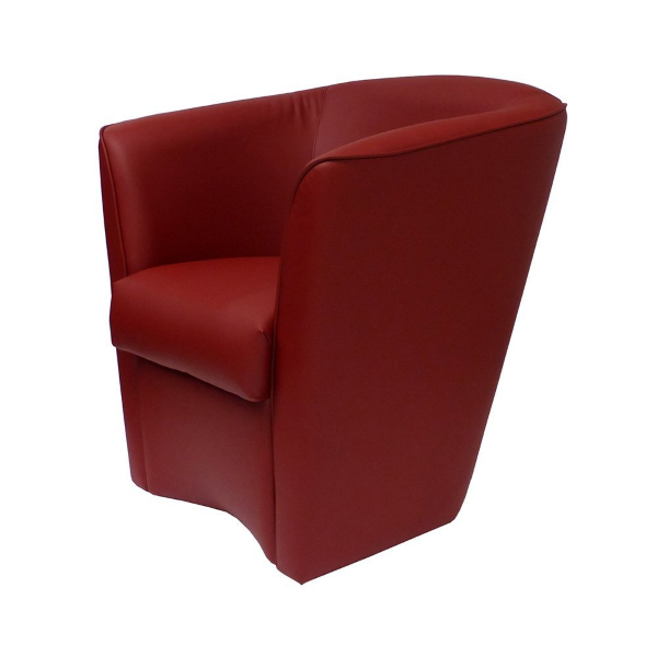 Poltrona in ecopelle bordeaux poltroncina
