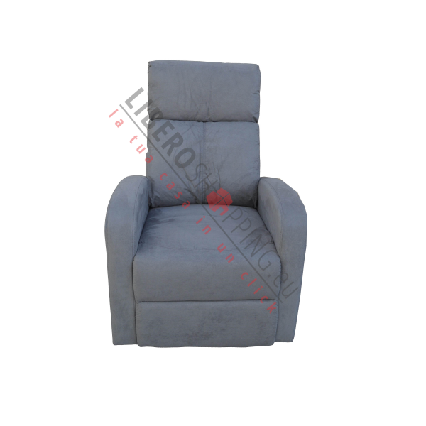 Fauteuil relax manuel inclinable FORTUNA en tissu microfibre gris