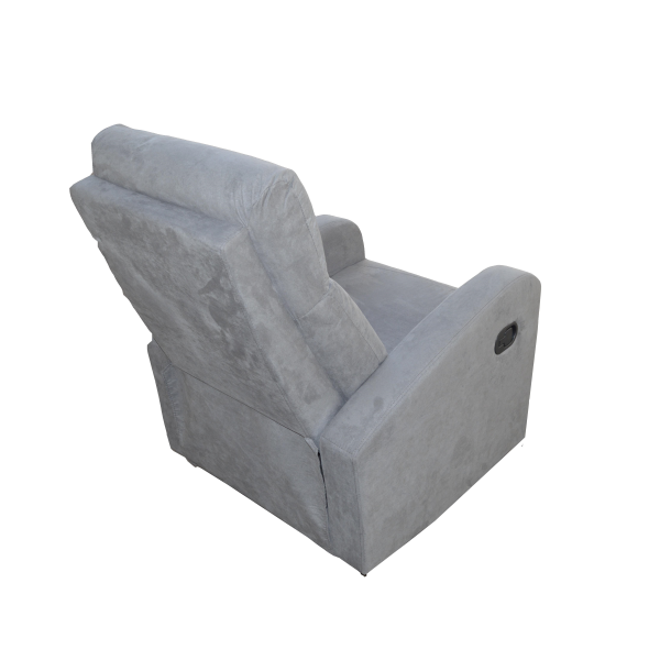 Fauteuil relax manuel inclinable FORTUNA en tissu microfibre gris