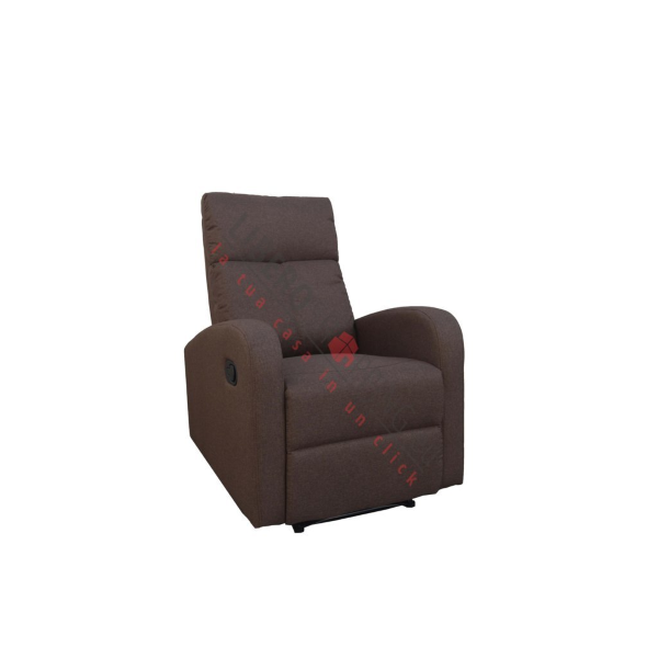 Fauteuil relax inclinable manuel FORTUNA en tissu Polyester BRUN