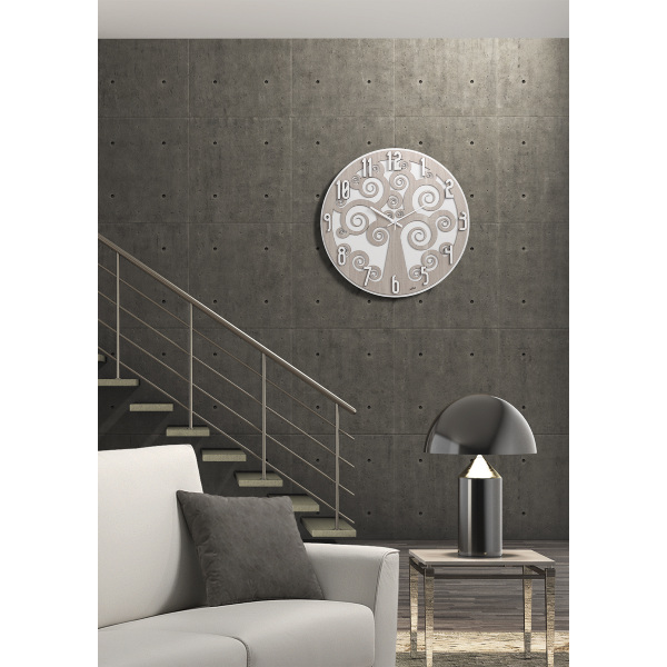Orologio da parete D50 ALBERO DELLA VITA 2 in legno laminato TTE