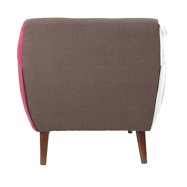 LEVANTE fauteuil avec pouf en tissu patchwork