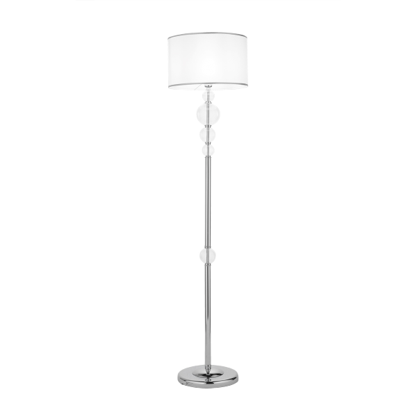 TEBE floor lamp in CHROME handmade glass H179 cm
