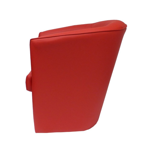 Fauteuil rouge en éco-cuir pour bureau à domicile Valentina