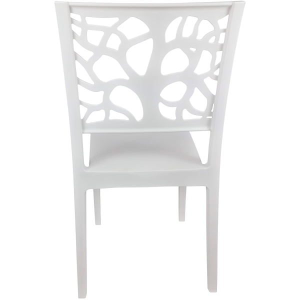 Stapelbarer Stuhl aus Polypropylen für drinnen und draußen TETI weiß Set 2