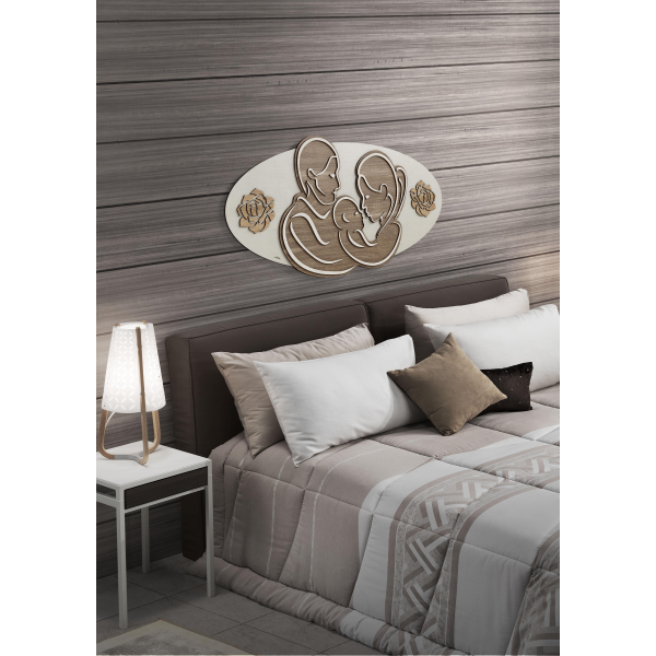 Quadro capezzale in legno laminato 59x119 cm 