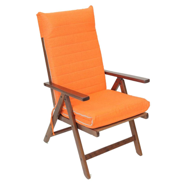 Fauteuil Salento avec extension de repose-pieds inclinable et orange refermable