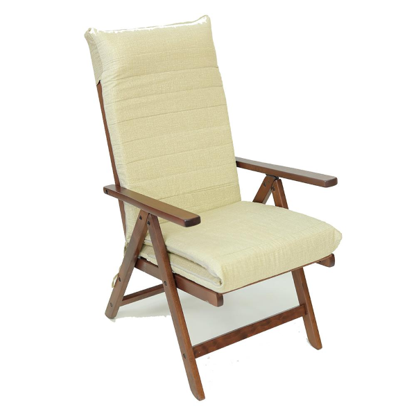 Fauteuil Salento avec extension de repose-pieds inclinable et Beige refermable