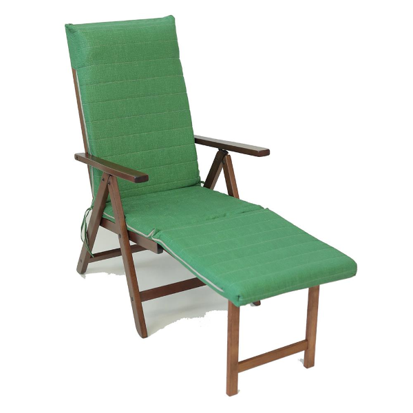 Poltrona Salento con prolunga poggiapiedi reclinabile e richiudibile Verde