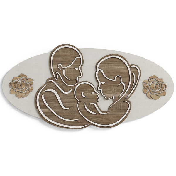 Quadro capezzale in legno laminato 59x119 cm 