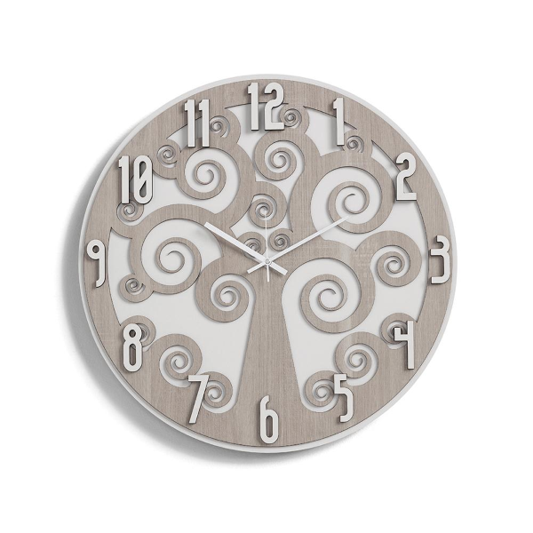 Orologio da parete D50 ALBERO DELLA VITA 2 in legno laminato BRC