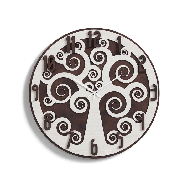 Orologio da parete D50 ALBERO DELLA VITA 2 in legno laminato RSN