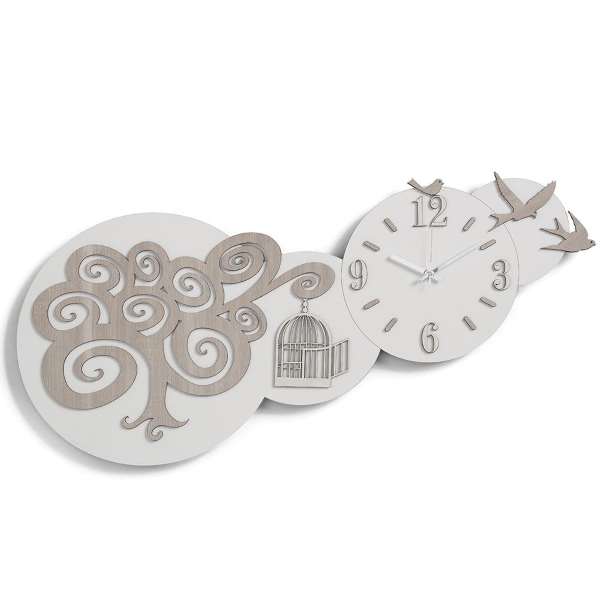 Orologio in legno laminato da parete 80x40 cm RONDINI BRC