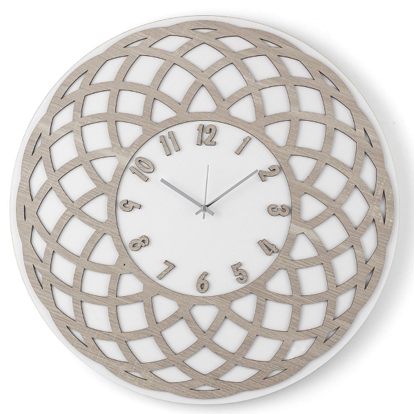 Orologio rotondo da parete D30 cm legno laminato GLOBO BRC