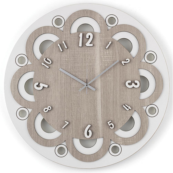 Orologio da parete tondo D30 in legno laminato BRC - MARGHERITA
