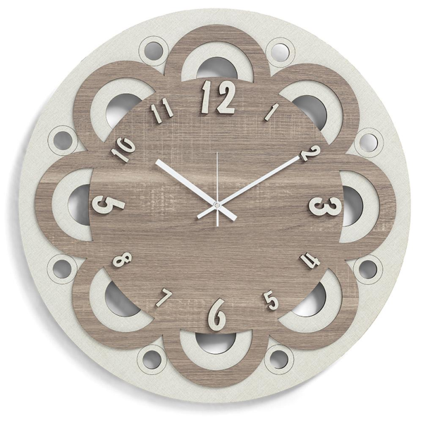 Orologio da parete tondo D30 in legno laminato TRS - MARGHERITA