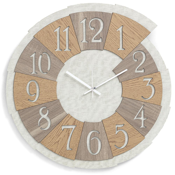 Orologio rotondo da parete legno laminato D30 cm TRS - SPICCHIO 