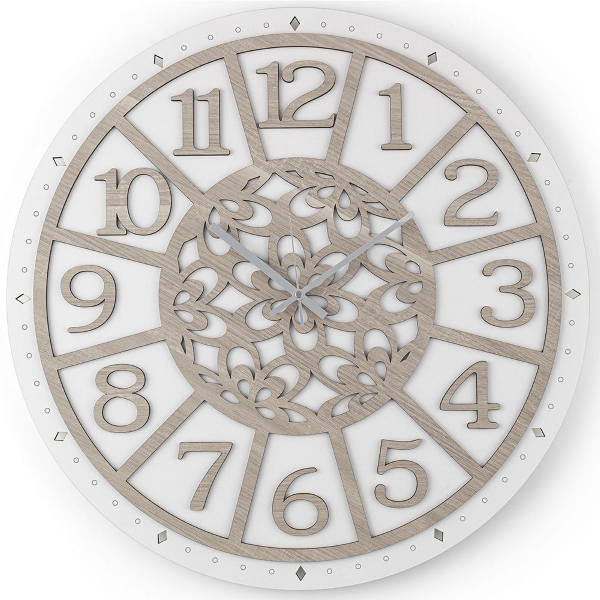 Round wall clock D30 in laminated wood BRC - NATURE