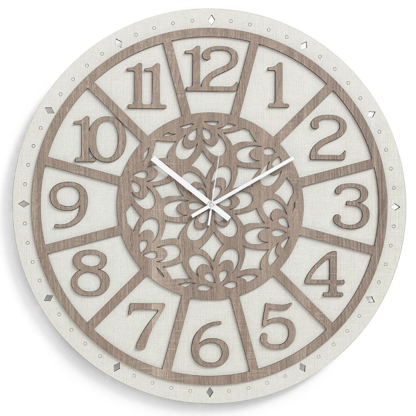 Round wall clock D30 in laminated wood TRS - NATURE