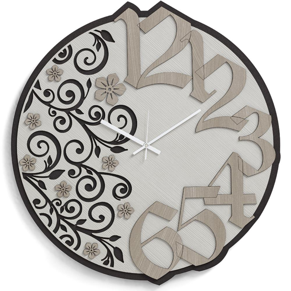 Orologio rotondo da parete NATURE2 in legno laminato D30 cm RSN