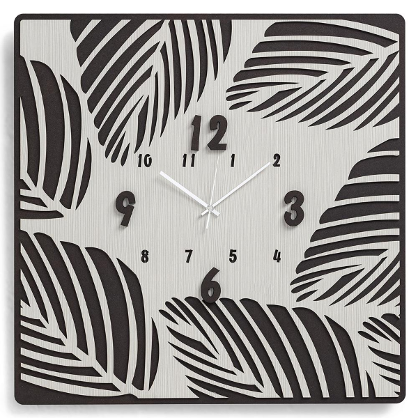 Orologio quadrato 30X30 cm da parete TROPICAL legno laminato RSN