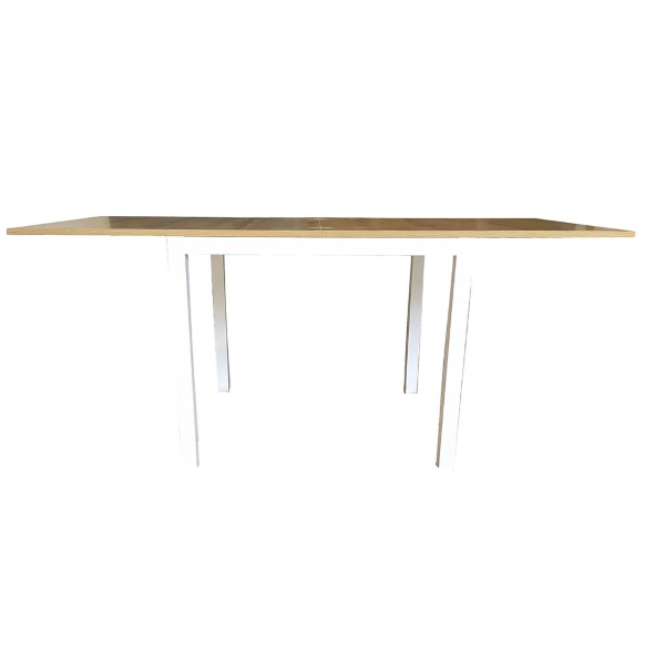 Modern kitchen table 90x90 white metal legs