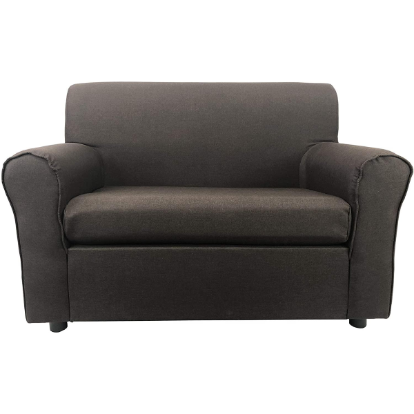 Divano a 2 posti 125 cm pratico funzionale con rivestimento in tessuto TESTA DI MORO