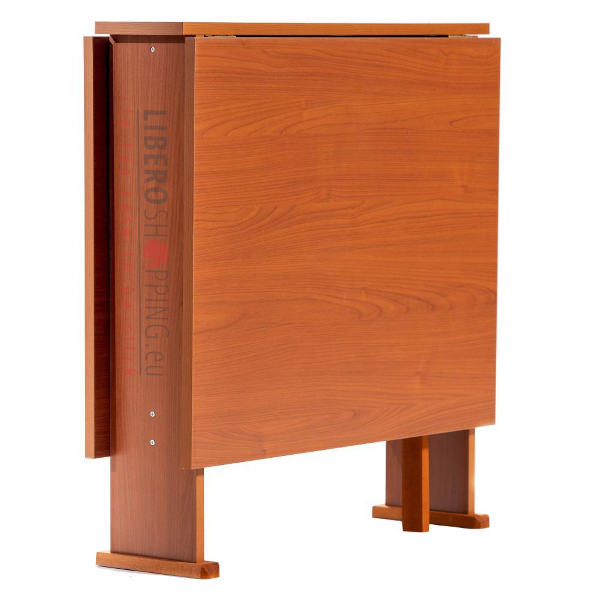 Mesa de comedor resellable de madera 136x74 cm SUSANNA Cerezo