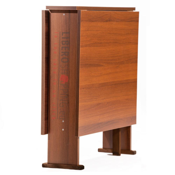 Mesa de comedor resellable de madera 136x74 cm SUSANNA Nogal