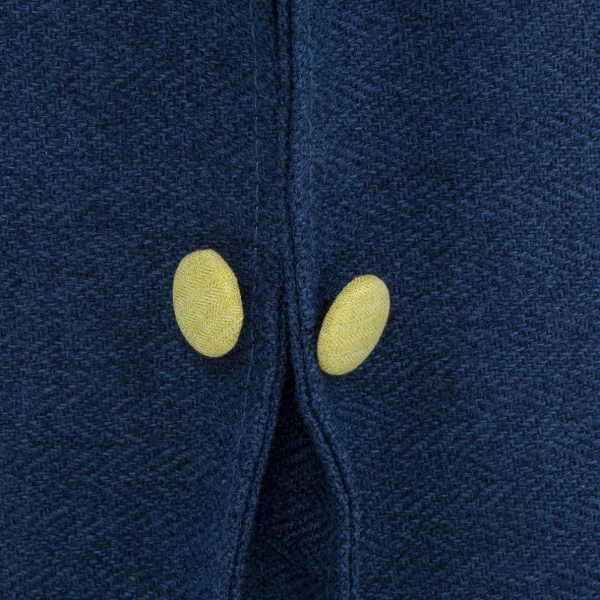 Pouf letto brandina pieghevole 80x80 cm BIN con tessuto Blu