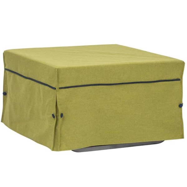 Pouf letto brandina pieghevole 80x80 BIN con tessuto VERDE