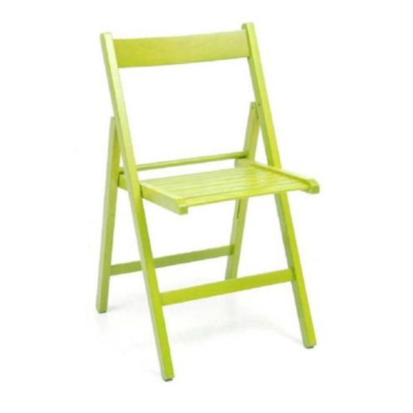 Set mit 4 Klappstühlen aus grünem Luxusholz