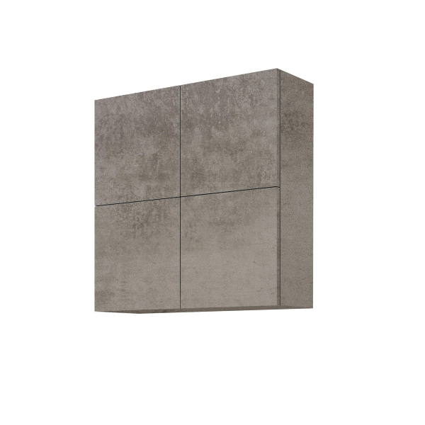 CUBOTTO wall unit with 4 doors with PUSH & PULL opening in glossy white