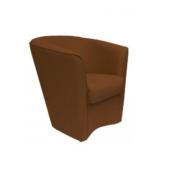 Fauteuil Valentina en éco-cuir marron pour bureau à domicile