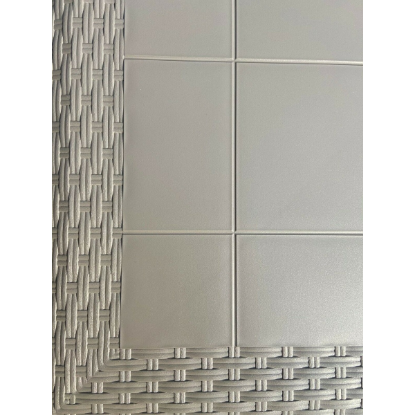 Quadratischer DALLAS Tisch 80x80cm innen aus Kunstrattan taupe