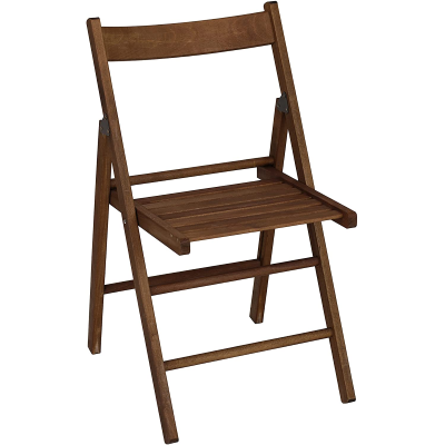 4 chaises pliantes en hêtre noyer