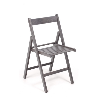 Set 4 chaises pliantes en bois de luxe de couleur grise