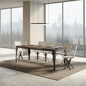 Extendable table up to 420 cm PAXON Evolution 160 top in walnut finish
