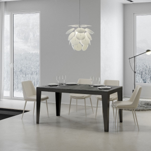 Extendable table up to 420 cm FLAME Evolution 160 with concrete finish top