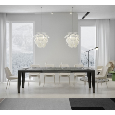Extendable table up to 440 cm FLAME Evolution 180 with Cement top