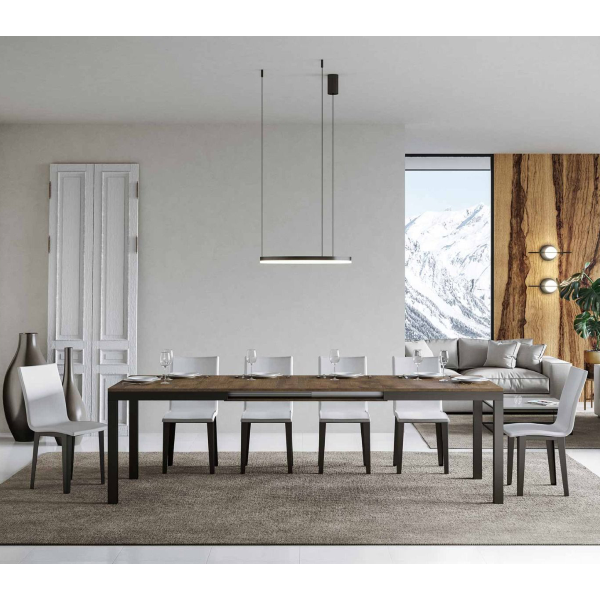 Tavolo allungabile fino a 440 cm EVERYDAY Evolution 180 con piano finitura Noce
