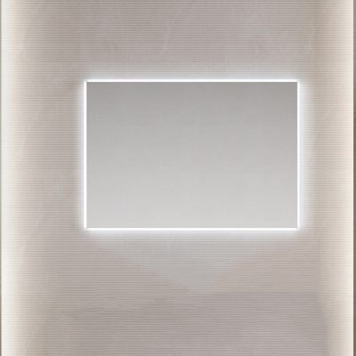 Suspended bathroom cabinet 100 cm Quercia with countertop washbasin and mirror - CUBE1