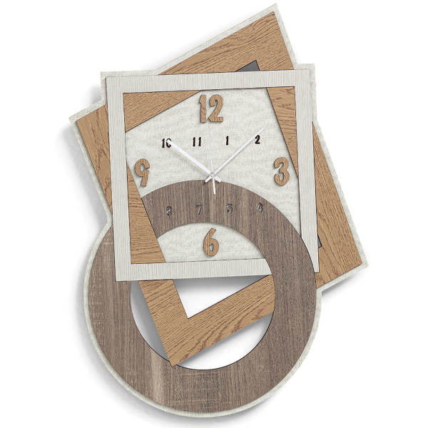 Orologio da parete 40x59 cm in legno laminato TRS - GEOMETRICO 