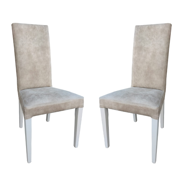 NABUK Küchenstuhl - Sitz und Beine Beige DENVER 2 Stühle